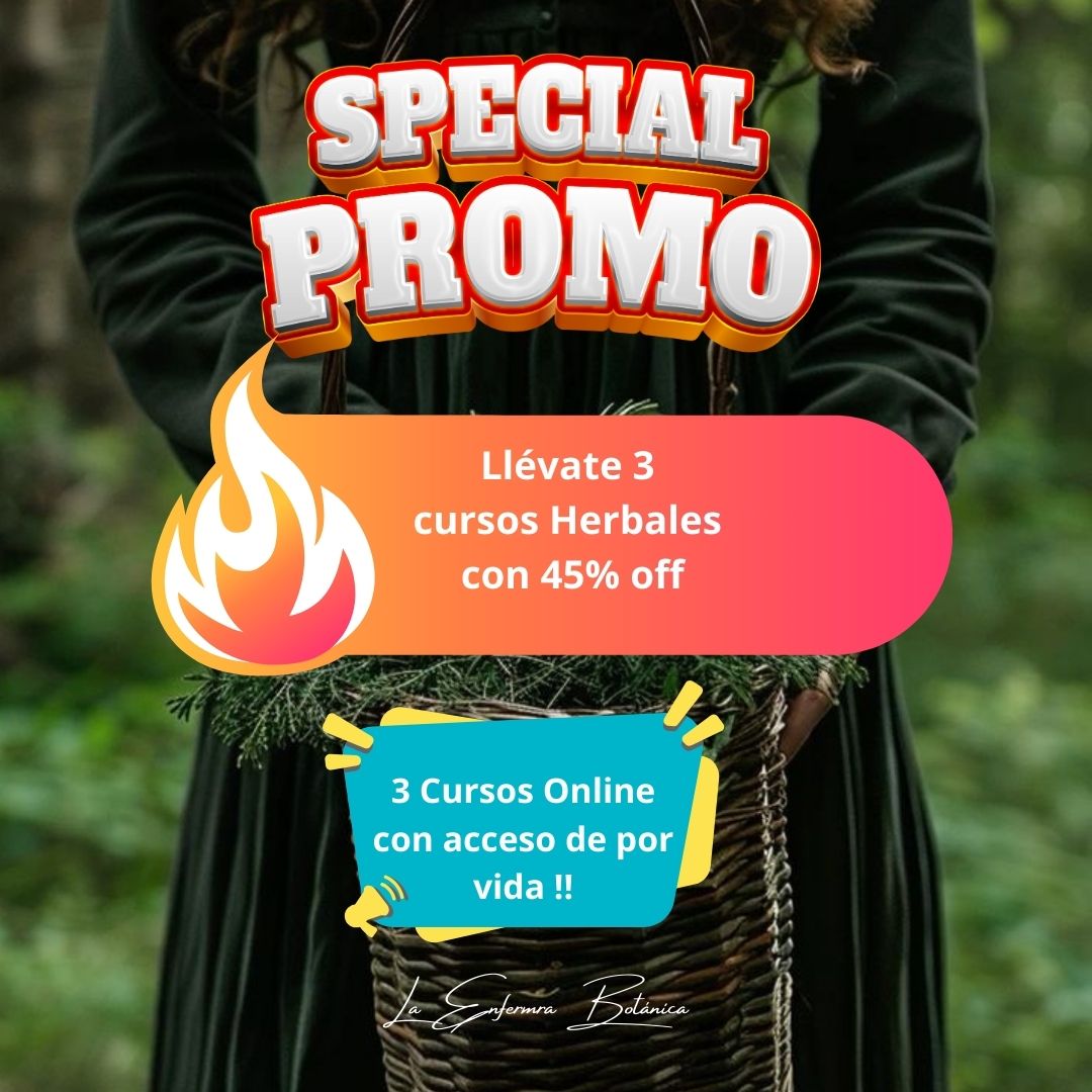 🔥LLévate 3 cursos Herbales con un 45 % de Descuento 🔥